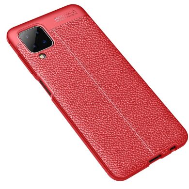 Защитный чехол Deexe Leather Cover для Samsung Galaxy A12 (A125) / A12 Nacho (A127) / M12 (M127) - Red