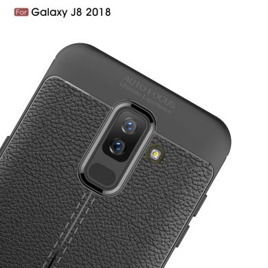 Захисний чохол Deexe Leather Cover для Samsung Galaxy J8 2018 (J810) - Black