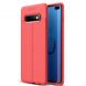 Захисний чохол Deexe Leather Cover для Samsung Galaxy S10 Plus - Red