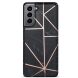 Захисний чохол Deexe Marble Pattern для Samsung Galaxy S21 - Black