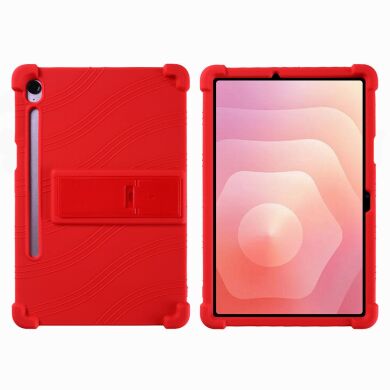 Защитный чехол Deexe Silicone Kickstand для Samsung Galaxy Tab S11 (X730/X736) - Red