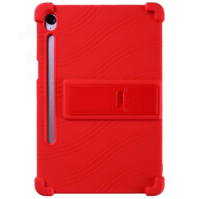 Защитный чехол Deexe Silicone Kickstand для Samsung Galaxy Tab S11 (X730/X736) - Red