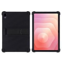 Защитный чехол Deexe Silicone Kickstand для Samsung Galaxy Tab S12 Plus - Black