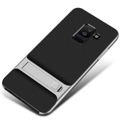 Защитный чехол ELEGANCE Grid Pattern для Samsung Galaxy A6+ 2018 (A605) - Silver