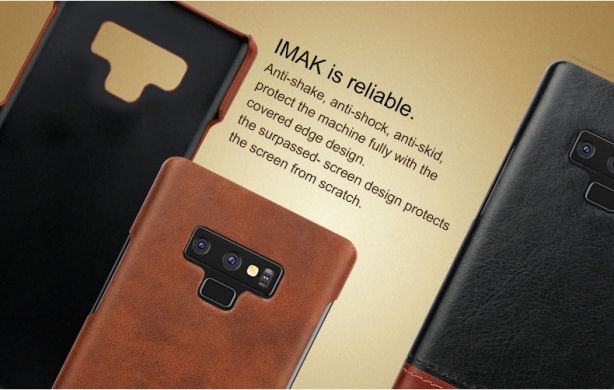 Защитный чехол IMAK Leather Series для Samsung Galaxy Note 9 (N960) - Black / Brown