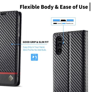 Защитный чехол LC.IMEEKE Carbon Fiber для Samsung Galaxy A55 (A556) - Horizontal Stripe