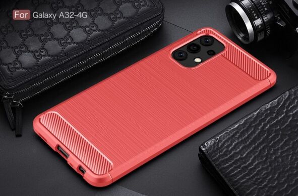 Защитный чехол UniCase Carbon для Samsung Galaxy A32 (А325) - Red