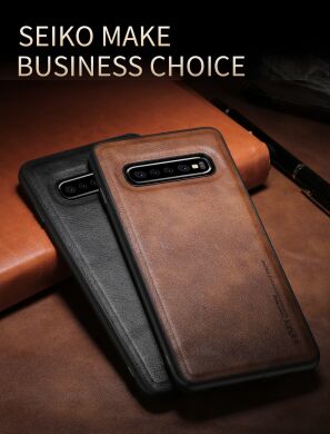 Защитный чехол X-LEVEL Leather Back Cover для Samsung Galaxy S10 (G973) - Grey