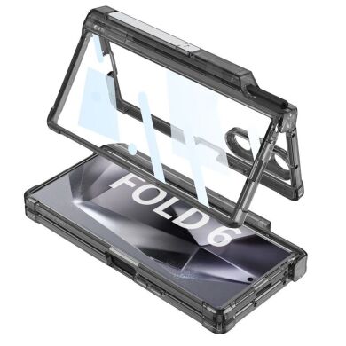 Защитный чехол GKK Airbag Stand для Samsung Galaxy Fold 6 - Transparent Black