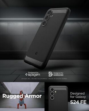 Захисний чохол Spigen (SGP) Rugged Armor для Samsung Galaxy S24 FE (S721) - Black