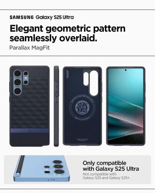 Захисний чохол Spigen (SGP) Caseology Parallax (MagFit) by Spigen для Samsung Galaxy S25 Ultra (S938) ACS09055 - Ash Grey