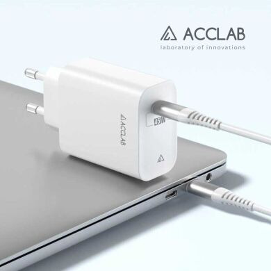 Мережевий зарядний пристрій ACCLAB&nbsp;AL-TC451 PD45W (Type-C) - White