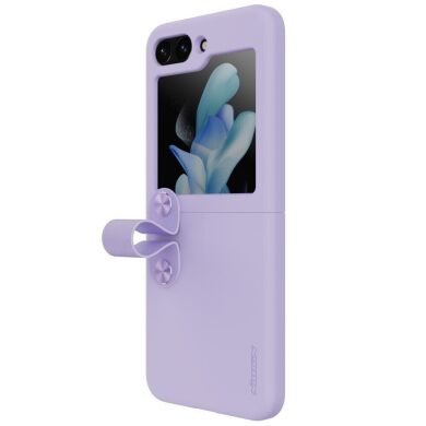Захисний чохол NILLKIN Finger Strap Liquid Silicone Case для Samsung Galaxy Flip 5 - Purple