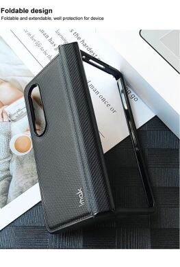 Защитный чехол IMAK Carbon Case (FF) для Samsung Galaxy Fold 4 - Black