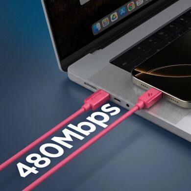 Кабель Spigen Essential EB6010CC Type-C to Type-C (60W, 1m) ACA10414 - Pink