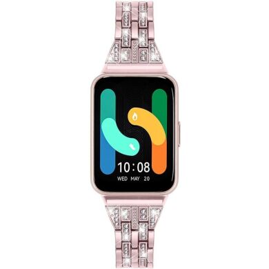 Ремінець Deexe Crystal Design для Samsung Galaxy Fit 3 - Rose Pink