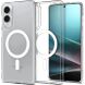 Защитный чехол Spigen (SGP) Ultra Hybrid (MagFit) для Samsung Galaxy S25 Edge (S937) ACS09418 - Clear / White. Фото 1 из 13