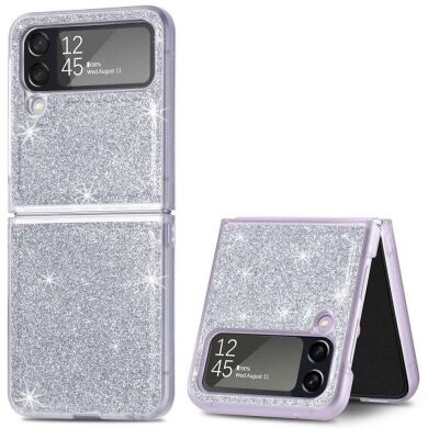 Защитный чехол Deexe Glitter Case для Samsung Galaxy Flip 4 - Silver