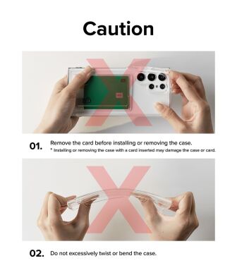 Захисний чохол Ringke Fusion Card для Samsung Galaxy S24 Ultra (S928) 8809961783678 - Clear