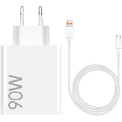Сетевое зарядное устройство Xiaomi Combo 90W + кабель USB to Type-C (BHR07ZBEU) - White