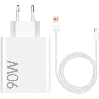 Сетевое зарядное устройство Xiaomi Combo 90W + кабель USB to Type-C (BHR07ZBEU) - White