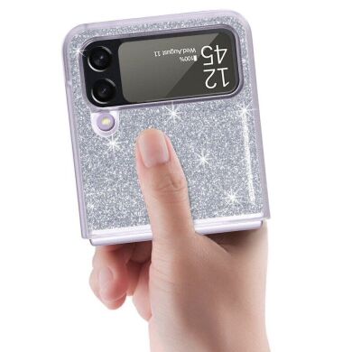 Защитный чехол Deexe Glitter Case для Samsung Galaxy Flip 4 - Silver