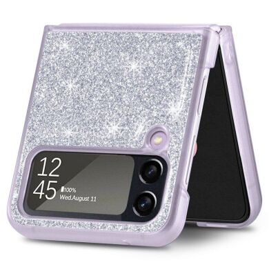 Защитный чехол Deexe Glitter Case для Samsung Galaxy Flip 4 - Silver