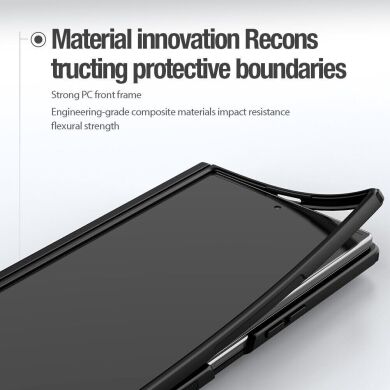Пластиковый чехол NILLKIN Super Frosted Shield Magnetic (FF) для Samsung Galaxy Fold 8 Ultra - Transparent Black