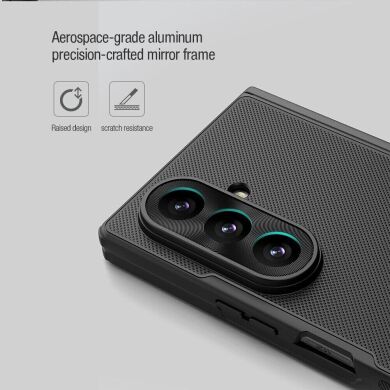 Пластиковый чехол NILLKIN Super Frosted Shield Magnetic (FF) для Samsung Galaxy Fold 8 Ultra - Transparent Black