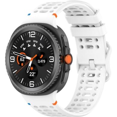 Ремешок Reframe Holes Design для Samsung Galaxy Watch 8 (40/44mm) / 8 Classic - White
