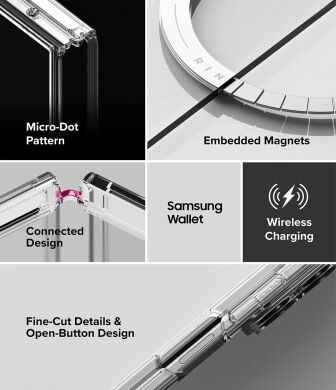 Захисний чохол Ringke Fusion Magnetic (FF) для Samsung Galaxy Fold 8 Ultra (8800328819283) - Clear