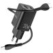 Мережевий зарядний пристрій Hoco N13 PD 30W + QC3.0 + Кабель Type - C to Type-C - Black