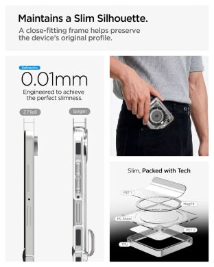 Защитный чехол Spigen Ultra Hybrid Pro Neo One (MagFit) для Samsung Galaxy Flip 8 (ACS11525) - Clear