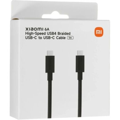 Оригинальный кабель Xiaomi Braided Type-C to Type-C (6A, 240W, 1m) BHR087BGL - Black
