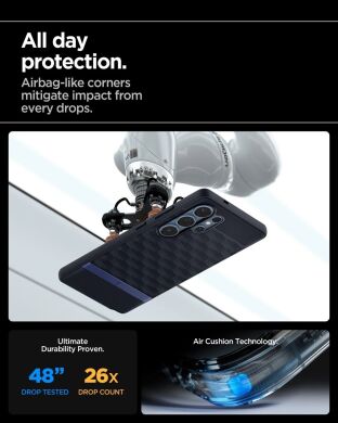 Захисний чохол Spigen (SGP) Caseology Parallax (MagFit) by Spigen для Samsung Galaxy S25 Ultra (S938) ACS09055 - Ash Grey