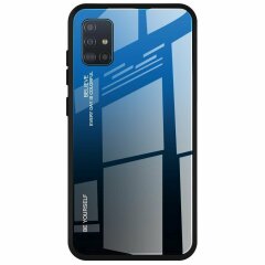 Защитный чехол Deexe Gradient Color для Samsung Galaxy A51 (А515) - Blue / Black