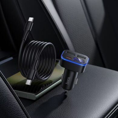 Автомобильное зарядное устройство Hoco Z63A 42W (2USB + Type-C) - Black
