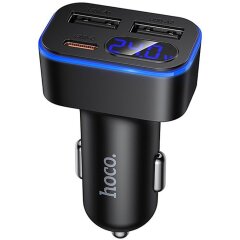 Автомобильное зарядное устройство Hoco Z63A 42W (2USB + Type-C) - Black