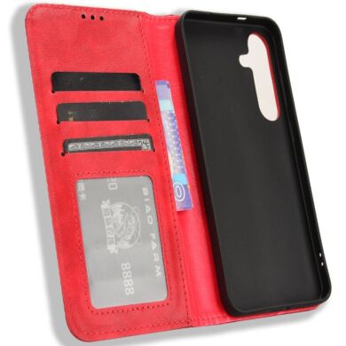 Чохол Deexe Retro Style для Samsung Galaxy S26 (S942) - Red