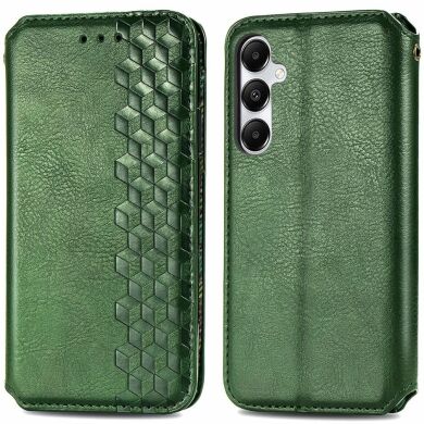 Чохол Deexe Rhombus Wallet для Samsung Galaxy A35 (A356) - Green