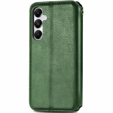 Чохол Deexe Rhombus Wallet для Samsung Galaxy A35 (A356) - Green