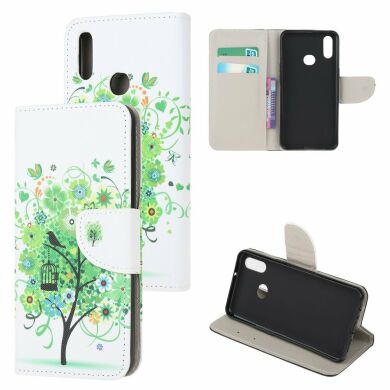 Чехол-книжка Deexe Color Wallet для Samsung Galaxy A10s (A107) - Green Tree with Birdcage