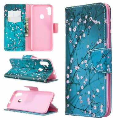 Чехол-книжка Deexe Color Wallet для Samsung Galaxy A11 (A115) / Galaxy M11 (M115) - Tree with Flowers