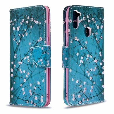 Чехол-книжка Deexe Color Wallet для Samsung Galaxy A11 (A115) / Galaxy M11 (M115) - Tree with Flowers