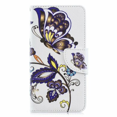 Чохол-книжка Deexe Color Wallet для Samsung Galaxy A40 (А405) - Butterfly and Flower