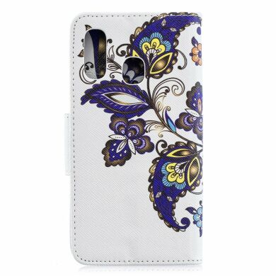 Чехол-книжка Deexe Color Wallet для Samsung Galaxy A40 (А405) - Butterfly and Flower