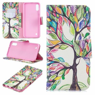 Чехол-книжка Deexe Color Wallet для Samsung Galaxy M10 (M105) - Colorized Tree
