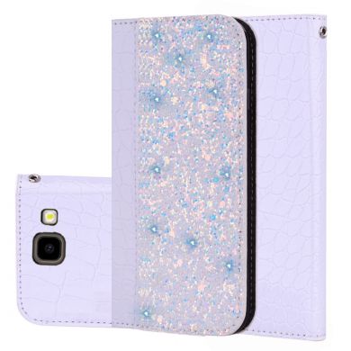 Чохол-книжка Deexe Glittery Crocodile для Samsung Galaxy J4+ (J415), Light Purple