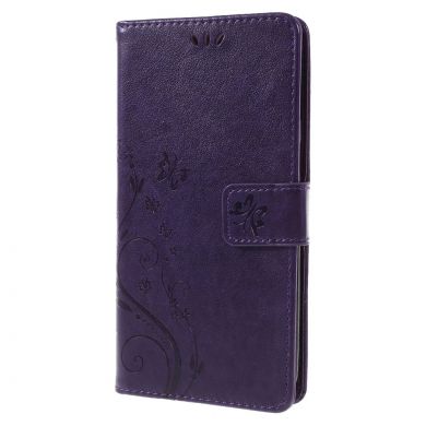 Чехол-книжка UniCase Flower Pattern для Samsung Galaxy J4 2018 (J400) - Dark Purple