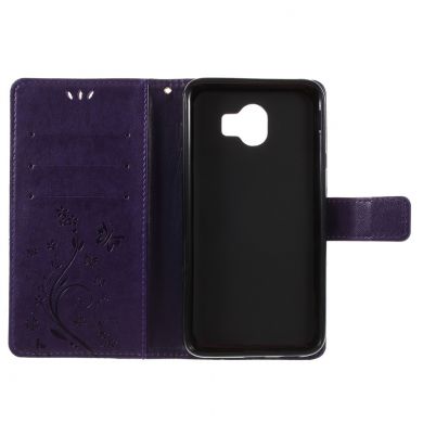 Чехол-книжка UniCase Flower Pattern для Samsung Galaxy J4 2018 (J400) - Dark Purple